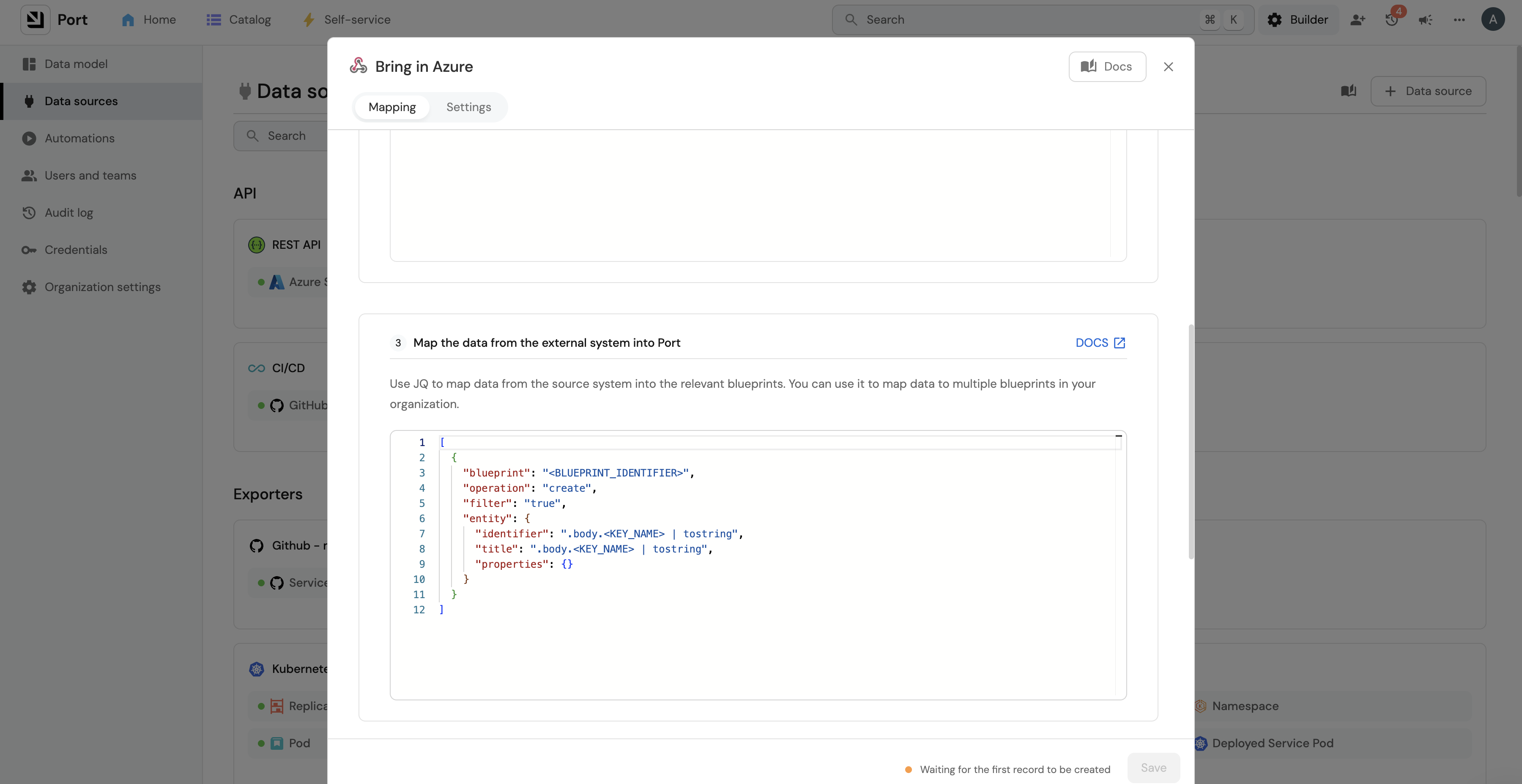 Map Data in Webhook